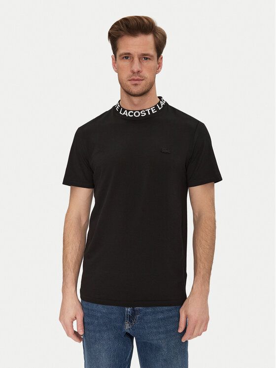 Lacoste Тишърт TH9582 Черен Regular Fit за Мъже цена