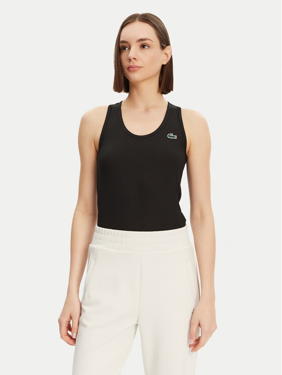 Lacoste топ TF4874 Черен Slim Fit за Жени цена