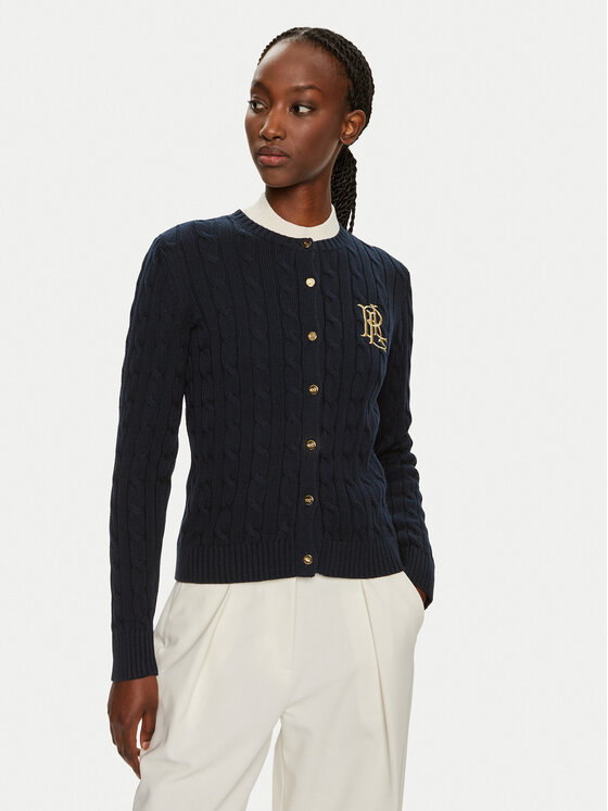 Lauren Ralph Lauren Кардиган 200932225002 Тъмносин Slim Fit за Жени цена