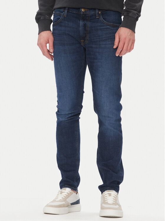 Lee Дънки Luke 112365111 Тъмносин Super Slim Fit за Мъже цена