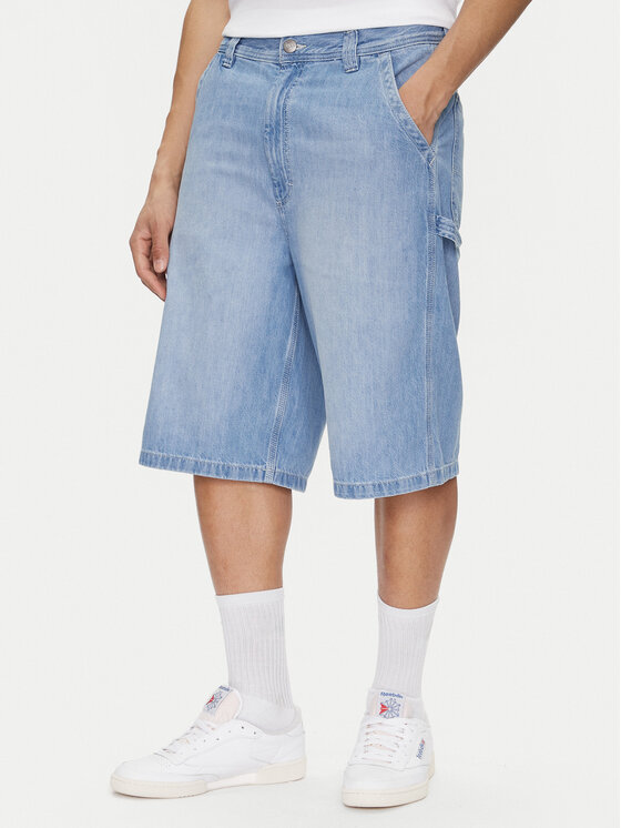 Lee Дънкови шорти Carpenter 112364163 Син Loose Fit за Мъже цена