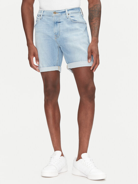 Lee Дънкови шорти Rider 112363926 Син Slim Fit за Мъже цена