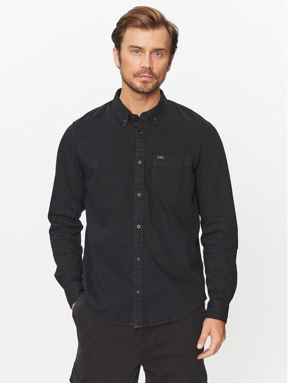 Lee Риза 112330674 Черен Regular Fit за Мъже цена