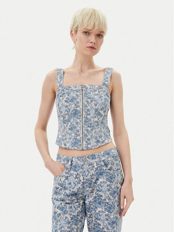 Levi's® Блуза 001W4-0001 Син Slim Fit за Жени цена