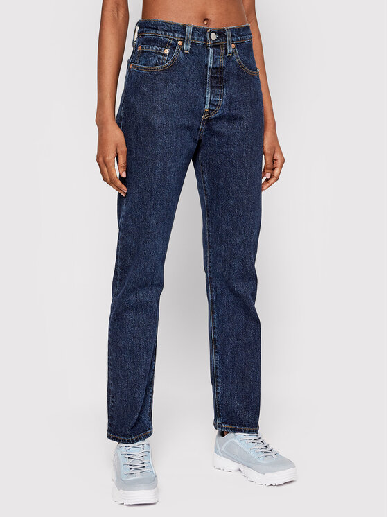Levi's® Дънки 501™ 36200-0179 Тъмносин Cropped Fit за Жени цена