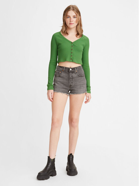 Levi's® Дънкови шорти 501® Original 563270240 Сив Regular Fit за Жени цена