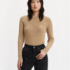 Levi's® Пуловер A0719-0017 Бежов Slim Fit за Жени цена