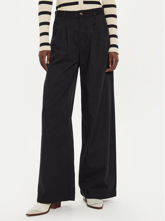 Levi's® Текстилни панталони A7535-0003 Черен Wide Leg за Жени цена