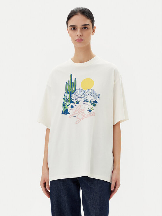 Levi's® Тишърт Graphic A4924-0082 Бял Relaxed Fit за Жени цена