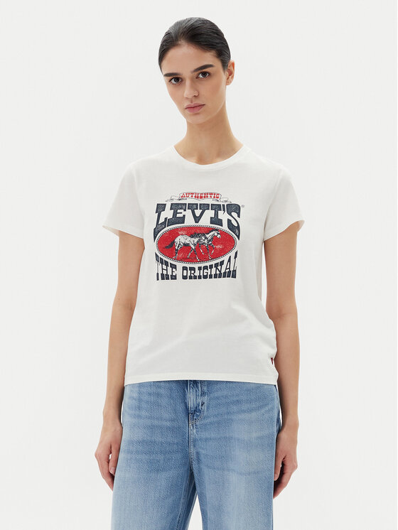 Levi's® Тишърт Perfect 17369-3022 Бял Standard Fit за Жени цена