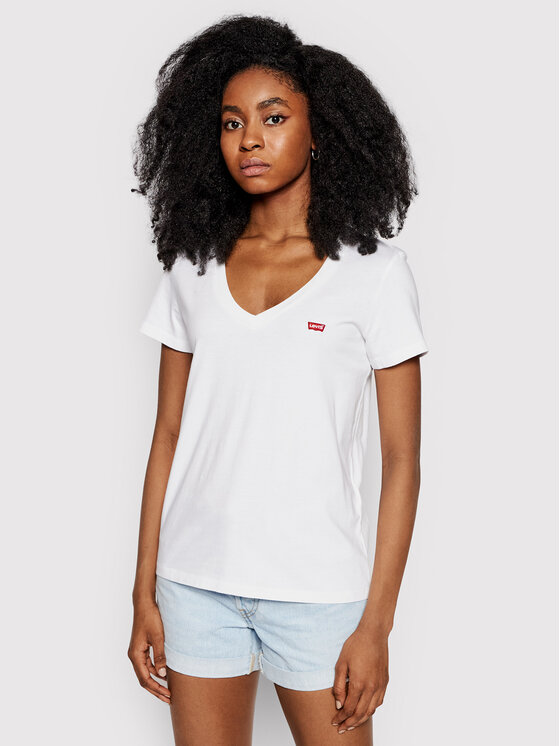 Levi's® Тишърт Perfect V-Neck Tee 85341-0002 Бял Regular Fit за Жени цена