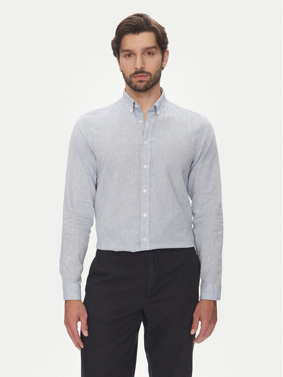 Lindbergh Риза 30-203344B Светлосиньо Relaxed Fit за Мъже цена