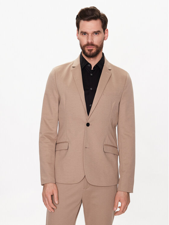 Lindbergh Сако 30-32035 Бежов Slim Fit за Мъже цена