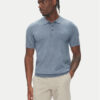 Lindbergh Тениска с яка и копчета 30-800159 Син Slim Fit за Мъже цена