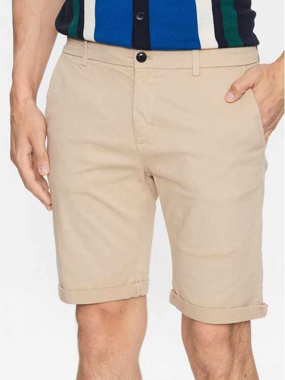 Lindbergh Шорти от плат 30-505044 Бежов Slim Fit за Мъже цена