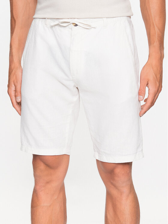 Lindbergh Шорти от плат 30-508003 Бял Relaxed Fit за Мъже цена