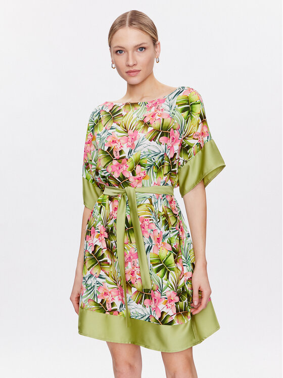 Liu Jo Beachwear Плажна рокля VA3141 T3347 Зелен Relaxed Fit за Жени цена