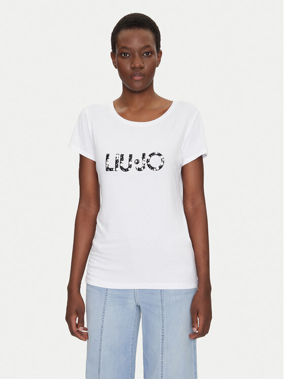 Liu Jo Beachwear Тишърт VA5156 JS360 Бял Regular Fit за Жени цена