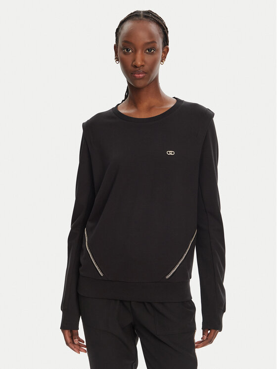 Liu Jo Sport Суитшърт TA5039 JS182 Черен Relaxed Fit за Жени цена