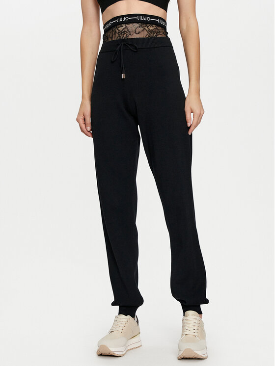 Liu Jo Sport Текстилни панталони TF4041 MS63L Черен Regular Fit за Жени цена