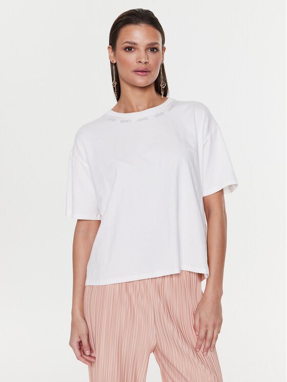 Liu Jo Sport Тишърт TA3074 J0088 Бял Relaxed Fit за Жени цена