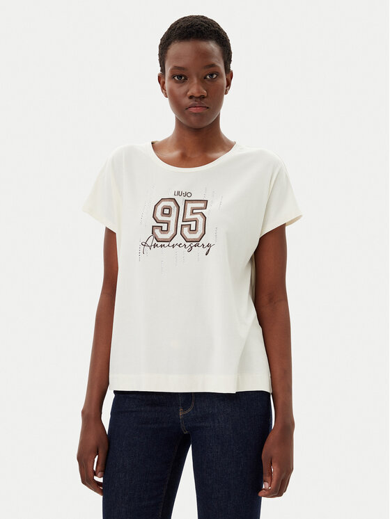 Liu Jo Sport Тишърт TA5268 JS005 Екрю Regular Fit за Жени цена
