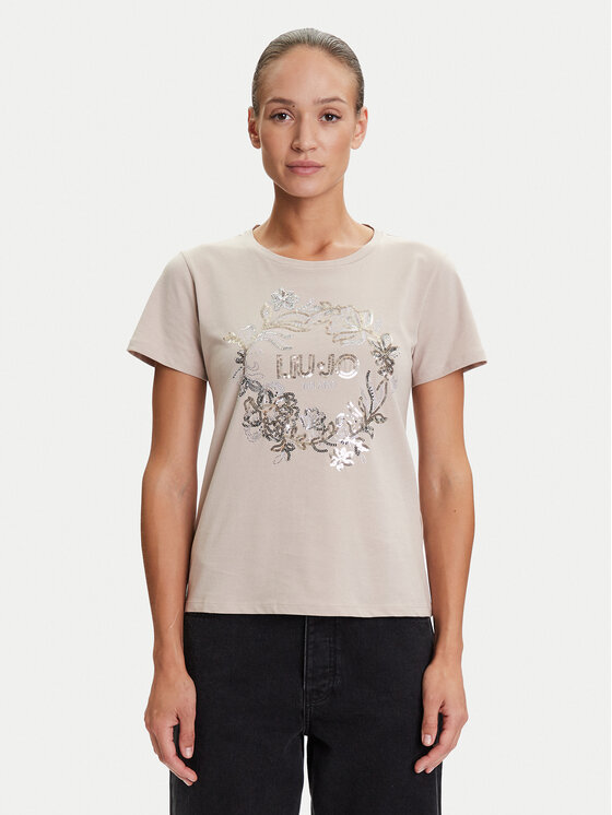 Liu Jo Sport Тишърт TF5162 JS923 Бежов Regular Fit за Жени цена