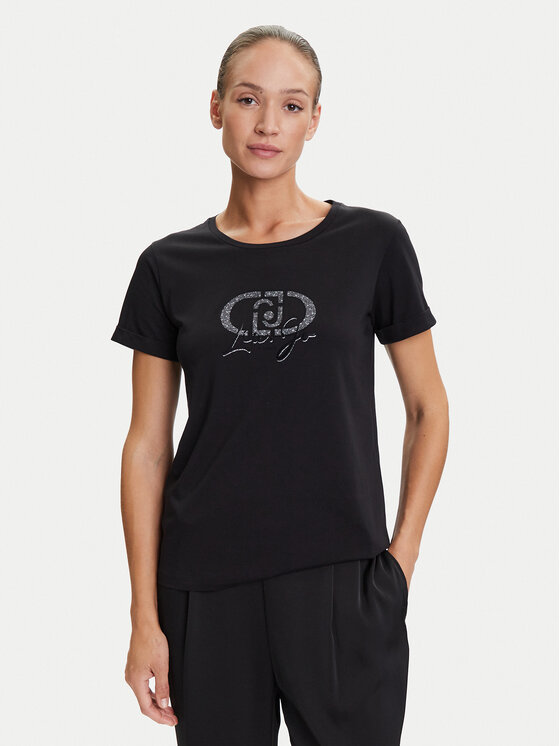 Liu Jo Sport Тишърт TF5163 JS923 Черен Regular Fit за Жени цена