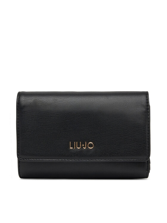 Liu Jo Голям дамски портфейл Ecs M Bifold AA5215 E0015 Черен за Жени цена
