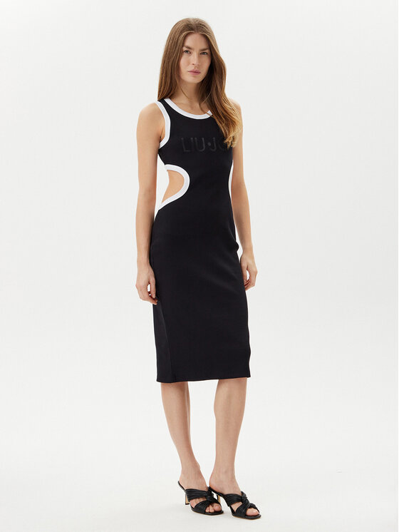 Liu Jo Лятна рокля VA5043 J4822 Черен Regular Fit за Жени цена