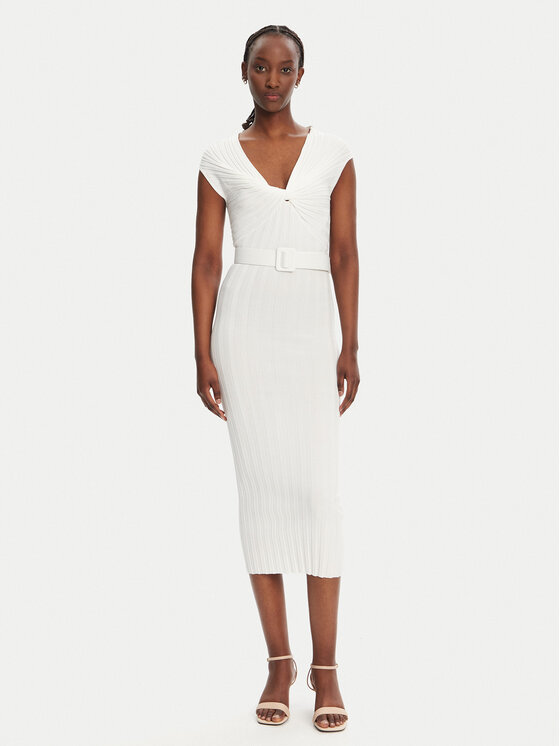 Liu Jo Плетена рокля WA5365 MS55N Бял Slim Fit за Жени цена