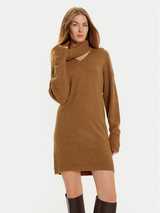 Liu Jo Плетена рокля WF4430 MA49P Кафяв Regular Fit за Жени цена