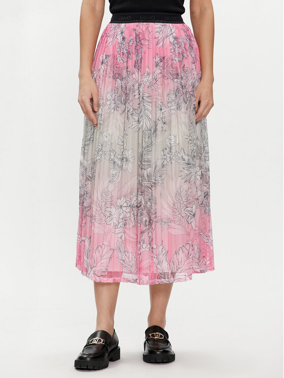 Liu Jo Плисирана пола TA4228 J4660 Розов Regular Fit за Жени цена