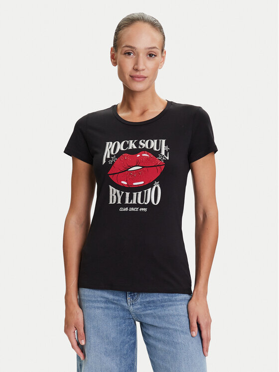Liu Jo Тишърт UF5265 JS923 Черен Regular Fit за Жени цена