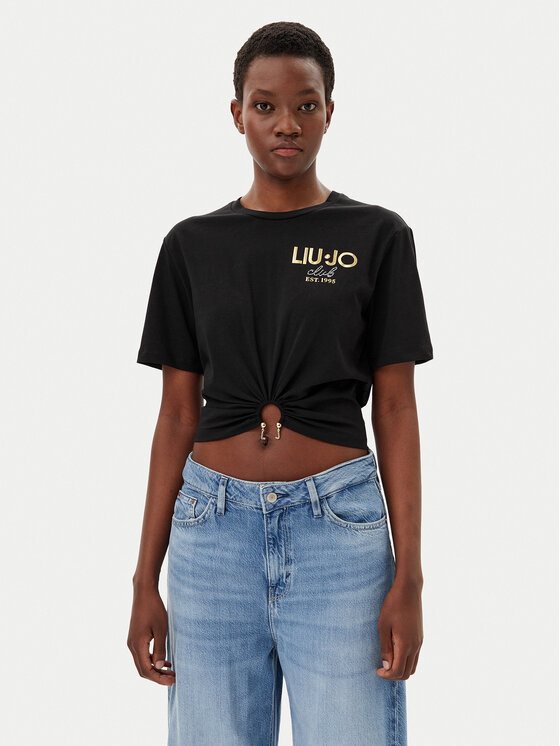Liu Jo Тишърт WA5139 JS923 Черен Regular Fit за Жени цена