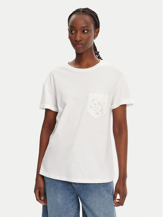Liu Jo Тишърт WA5140 JS904 Бял Regular Fit за Жени цена