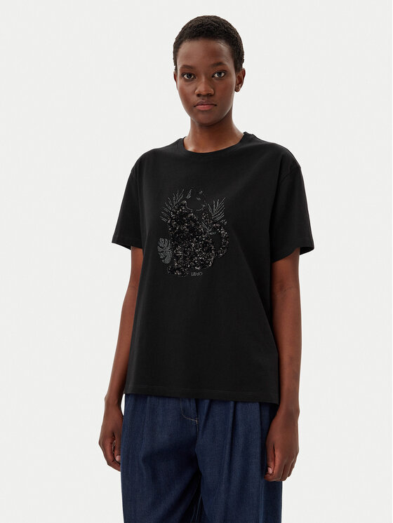 Liu Jo Тишърт WA5230 JS904 Черен Regular Fit за Жени цена