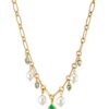 Loisir от Oxette - Колие - 18K позлатено - С цирконий - Златист - Мръснобял Loisir by Oxette