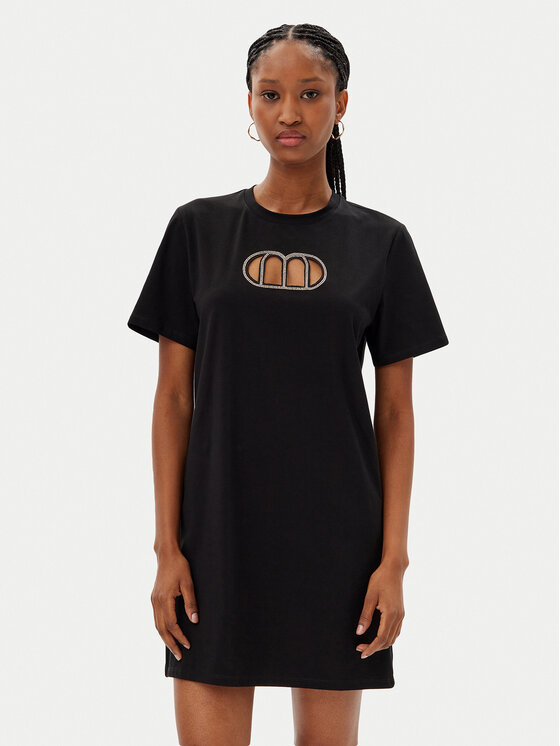 MET Ежедневна рокля M10 306AB Черен Slim Fit за Жени цена