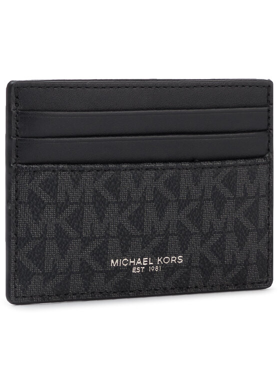 MICHAEL Michael Kors Калъф за кредитни карти Greyson 39F9LGYD2B Черен за Унисекс цена