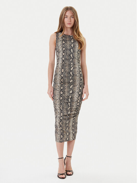 MICHAEL Michael Kors Коктейлна рокля MT58319HMC Бежов Slim Fit за Жени цена