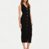 MICHAEL Michael Kors Плетена рокля MT5832533D Черен Slim Fit за Жени цена