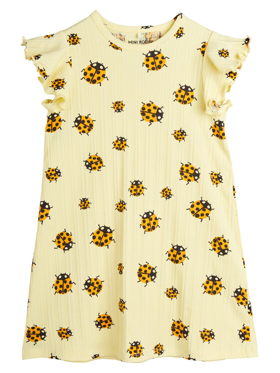 MINI RODINI Ежедневна рокля 2525010223 Жълт Regular Fit за Момичета цена