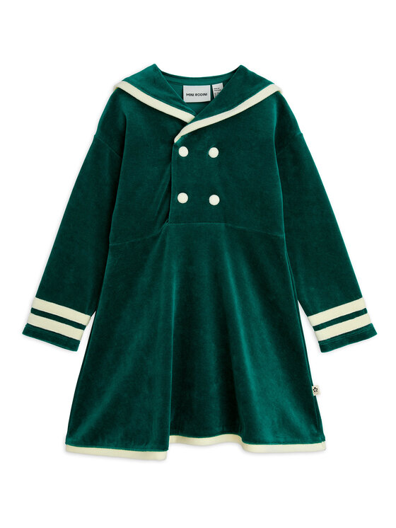 MINI RODINI Ежедневна рокля Sailor 2515010975 Зелен Regular Fit за Момичета цена