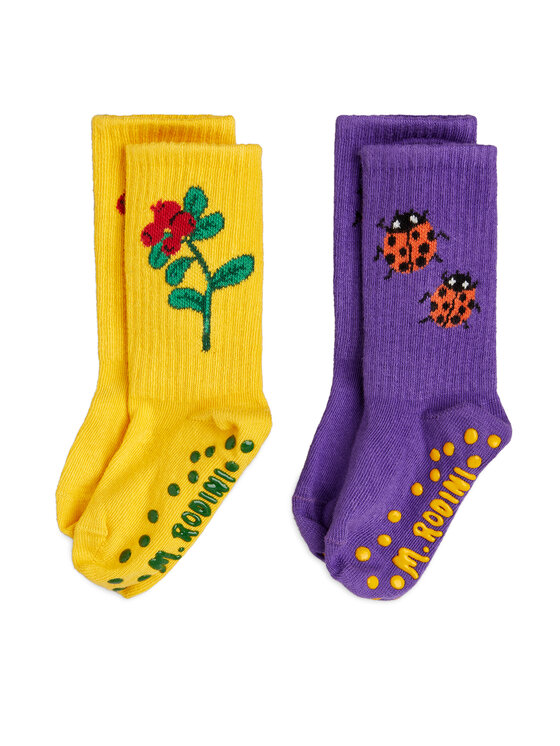 MINI RODINI Комплект 2 чифта дълги чорапи детски 2526010700 Цветен за Момичета цена