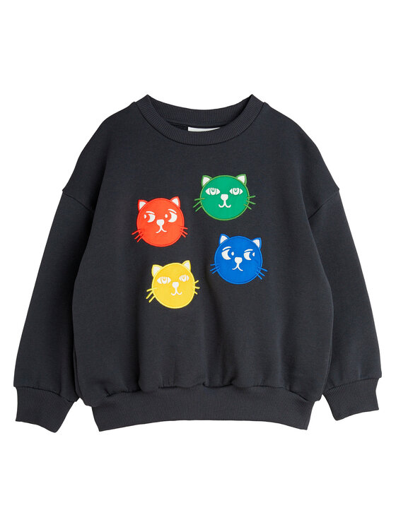 MINI RODINI Суитшърт Cool Cats 2512011999 Черен Regular Fit за Бебета цена