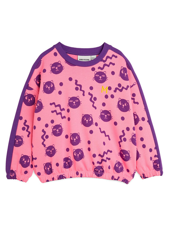 MINI RODINI Суитшърт Squiggly Cats 2512012228 Розов Regular Fit за Момичета цена