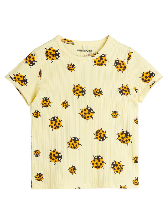 MINI RODINI Тишърт 2522010623 Жълт Regular Fit за Момичета цена