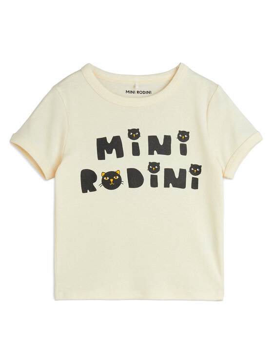 MINI RODINI Тишърт Cats 2512010611 Бял Regular Fit за Бебета цена