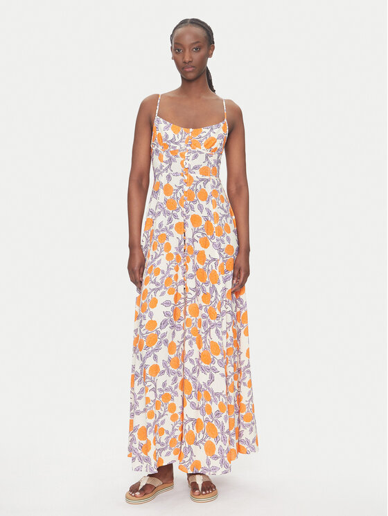 Maaji Лятна рокля Western Orange Flower Sia PT2748CLD001 Оранжев Regular Fit за Жени цена